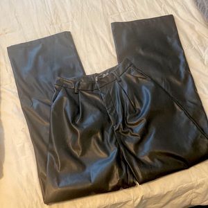 Princess Polly black FAUX leather pants